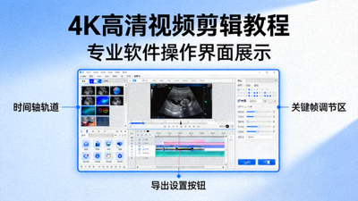 4K高清视频剪辑教程 - 专业软件操作界面展示