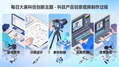 每日大赛科技创新主题 - 科技产品创意视频制作过程