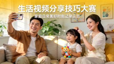 生活视频分享技巧大赛 - 家庭日常美好时刻记录示范