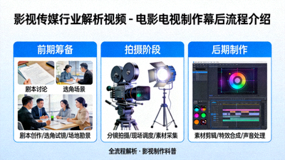 影视传媒行业解析视频 - 电影电视制作幕后流程介绍